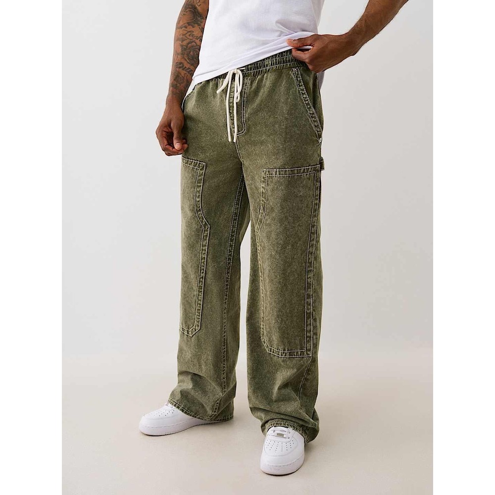 True Religion Vinny Carpenter Big T Pants‎ Kalamata Green 109994C Mens 32 NEW